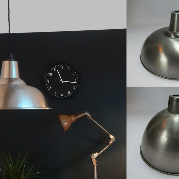 HANDMADE STEEL Industrial Steampunk Vintage rustic Retro Old Style factory workshop garage bar ceiling pendant Lampshade light Shade