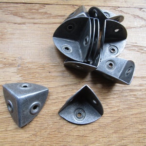 Pack of 10 chest corners case flight case wooden trunk casket corners angle plates protectors metal brace for furniture décor repair