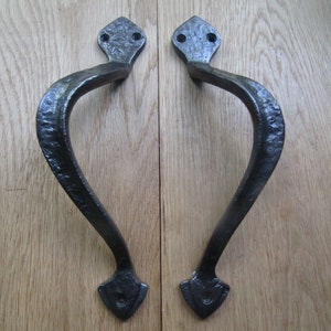Rustic iron door pull handles old English vintage country cottage door pull handle Door Pull Handle Rustic Antique iron