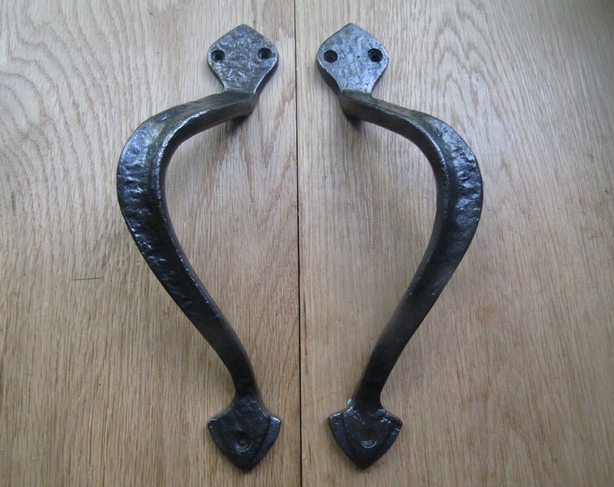 Rustic iron door pull handles old English vintage country cottage door pull handle Door Pull Handle Rustic Antique iron