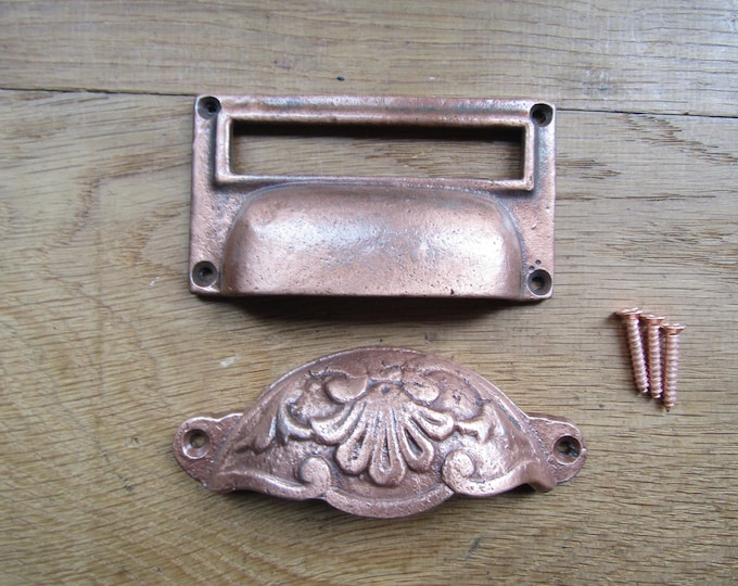 Cast iron cup shell handle Retro cupboard cabinet drawer wardrobe kitchen furniture shell cup pull handles