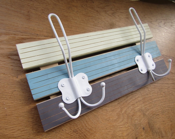 Retro hook rail Decorative Wooden metal butterfly hook coat bedroom utility hook rail rack peg hanger