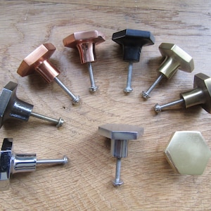 Rustic iron cabinet  knob HEXAGON vintage rustic cupboard cabinet knob drawer wardrobe kitchen furniture knobs pull handles