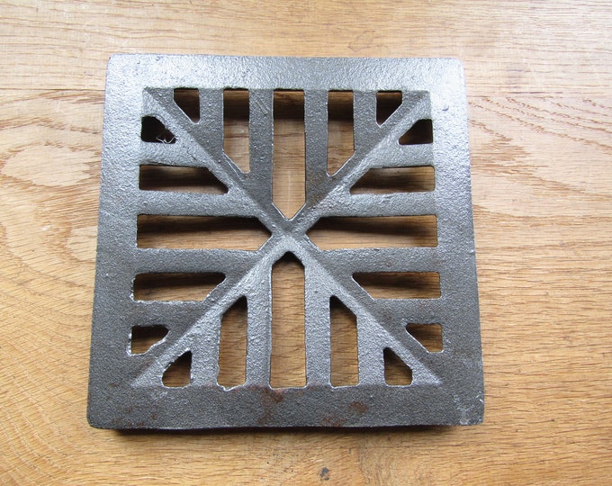 Rustic iron drain cover Square victorian old retro style slanted Cast Iron Gully Grate Grid Driveway Drainage guard Gutter Lid Cap