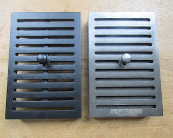 Cast iron heavy VINTAGE VICTORIAN air brick Ventilation Grille Wall Air Vent open shut cover period Hit & Miss Sliding Adjustable vent