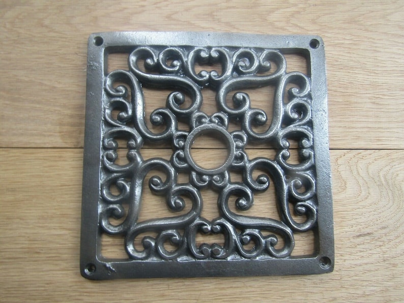 Rustic vintage old cast iron antique style Ventilation Grille Wall Air Vent repair plate cover Ornate decorative period home SOUTHWARK PLATE