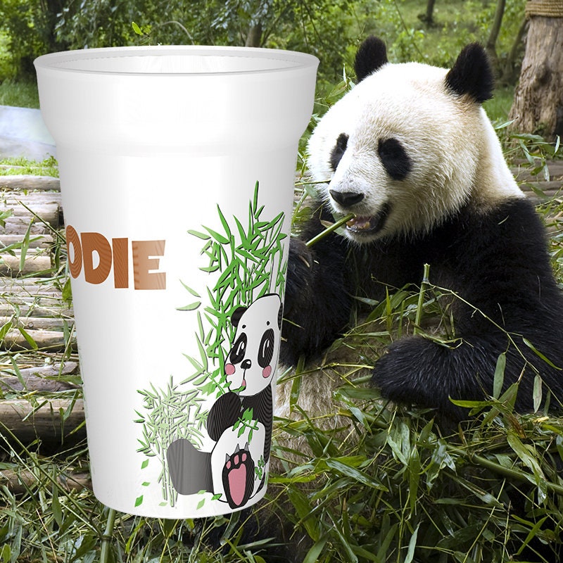 Gobelet Réutilisable Personnalisé, Thème Panda/Bambou