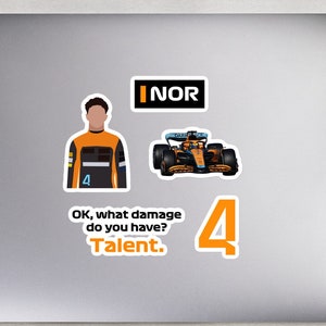 Lando Norris Sticker Pack, Norris Sticker, Formula 1 Sticker, F1 Sticker, F1 Gift, Mclaren F1 Sticker, Oscar Piastri Sticker, Motorsport