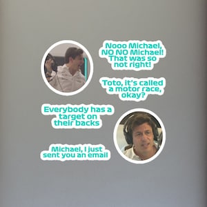 Toto Wolff Sticker Pack, Formula 1 sticker pack, F1 Gift, Formula One, Mercedes F1 Stickers, F1 Lover, Toto Wolff Stickers