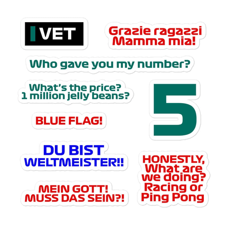 Vettel Sticker Sebastian Vettel Sticker Pack - Etsy