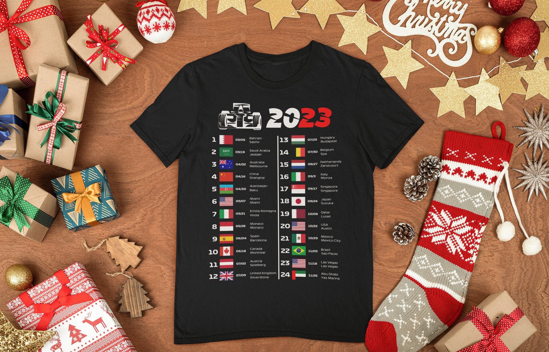 Discover F1 2023 Calendar T-Shirt, F1 2023 Shirt, Formula 1 2023 T-Shirt