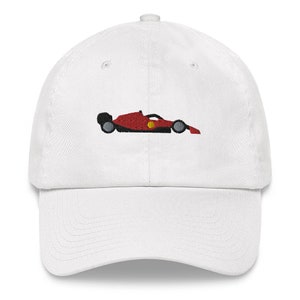 Embroidered Ferrari F1 Car Cap, Formula 1 Cap, Ferrari F1 Cap, F1 Hat, F1 Gift, Charles Leclerc Cap, Carlos Sainz Cap, F1 Cap