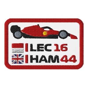 Embroidered Ferrari F1 2025 Patch, Lewis Hamilton Ferrari, Formula 1 Patches, F1 Patches