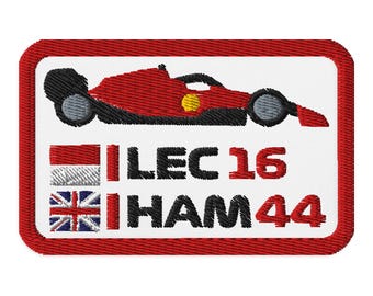 刺繍入りフェラーリ F1 2025 パッチ、ルイス ハミルトン フェラーリ、フォーミュラ 1 パッチ、F1 パッチ
