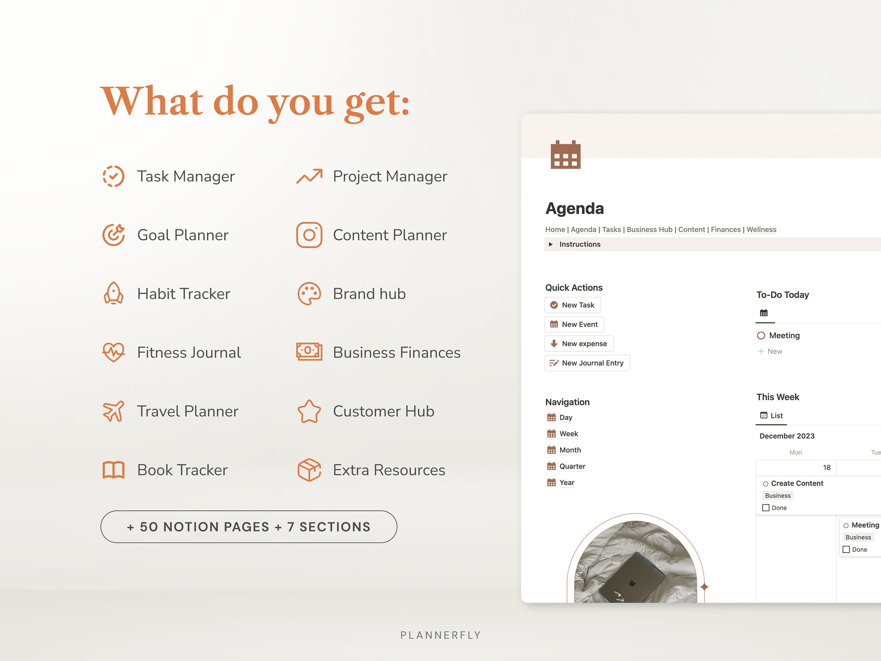 Notion Template Life and Business All in One Notion Planner Social ...
