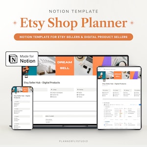 Notion Template Etsy Shop Planner, Notion Business Planner, Etsy Seller Planner, Small Business, E-Commerce Planner, Digital Product Seller