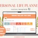 Notion Template Personal Life Planner is a All In One Notion Template with Habit Tracker, Mood Tracker, Travel Planner, Bookshelf, NotionApp 
