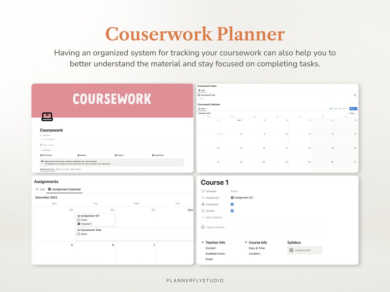 PhD Planner Notion Template Dissertation Planner Digital Planner for Students