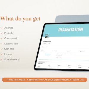 PhD Planner Notion Template Dissertation Planner Digital Planner for Students