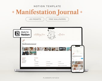 Manifestation Journal Notion Template for Life and Business, Law of Attraction, Digital Manifestation Workbook, Vision Board, Affirmations