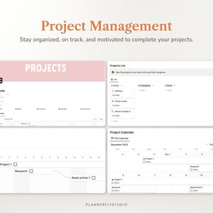 PhD Planner Notion Template Dissertation Planner Digital Planner for Students