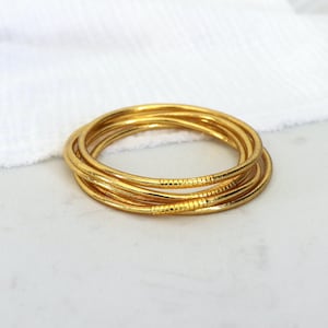 Fine and golden Buddhist bangle bracelet, women's bracelet sold individually, gift ideas image 5