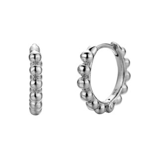 petites boucles d'oreilles créoles boules,mini cerceaux femme en argent ou doré pour un style minimaliste,cadeaux femme image 4