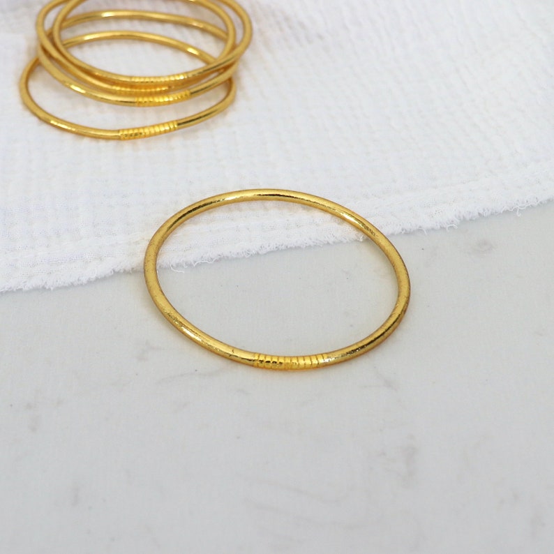 Fine and golden Buddhist bangle bracelet, women's bracelet sold individually, gift ideas image 7