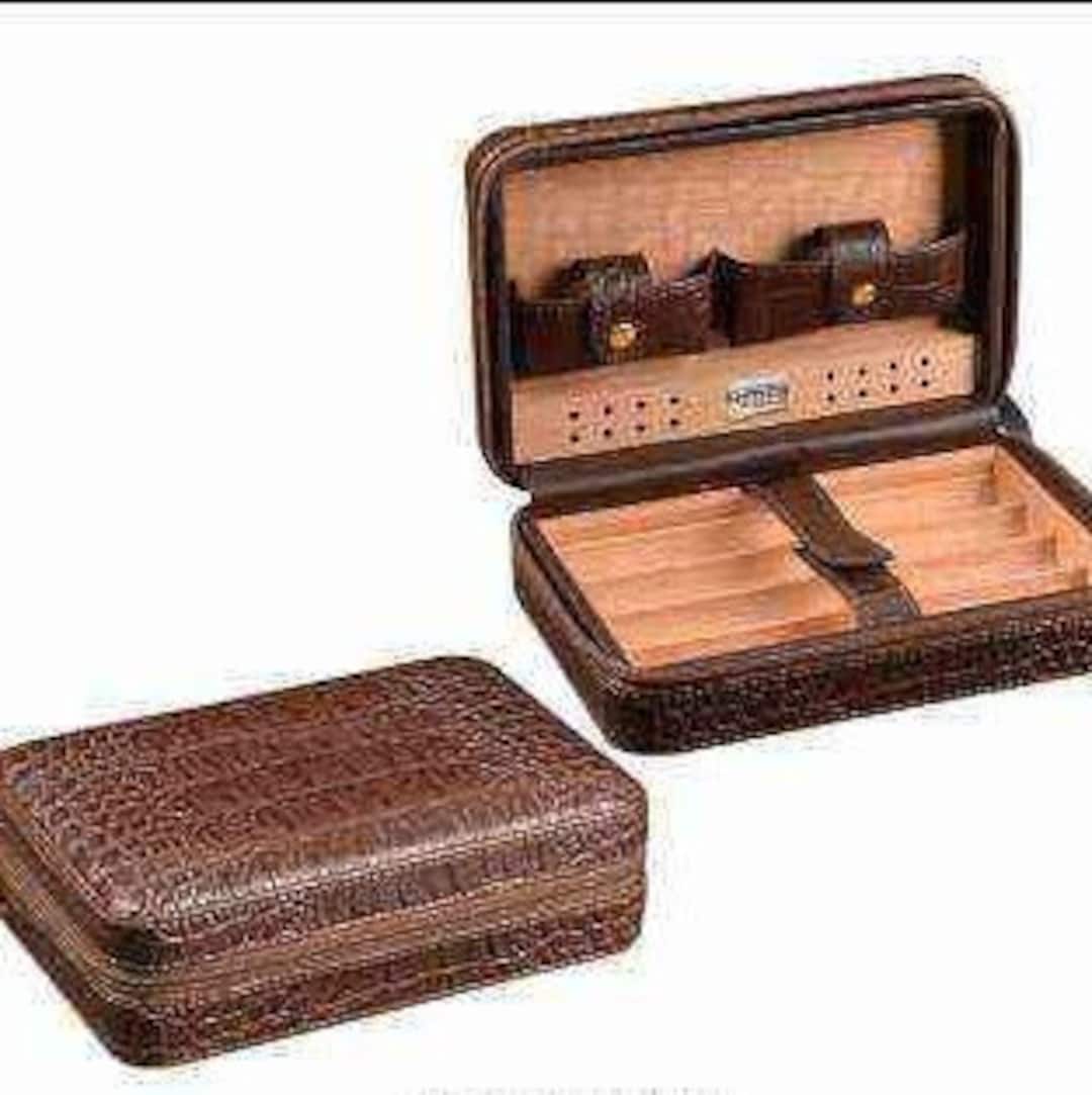 Custom Brown Vegan Leather Cigar Holster Great Valentine's Day Surprise