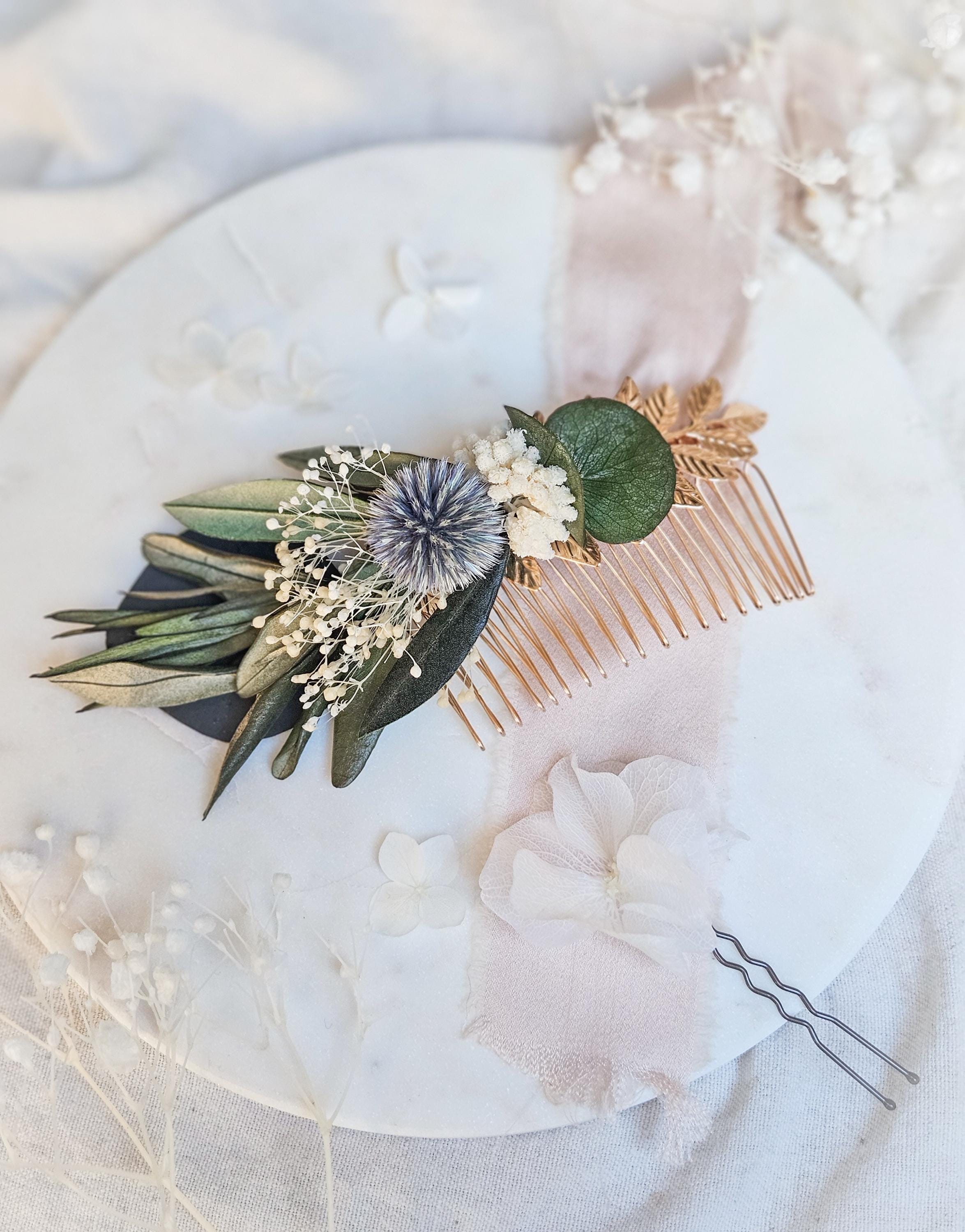 5 Pièces Pince à Cheveux De Mariée Fleur Argent Perle Barrette Cheveux Femme Blanc Accessoire Cheveux Mariage Fleur Peigne Cheveux Accessoires De