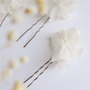 3 bun picks eternal fresh flowers ivory white Pure collection image 3