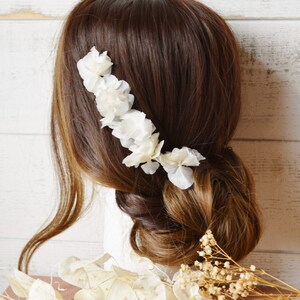 3 bun picks eternal fresh flowers ivory white Pure collection image 6