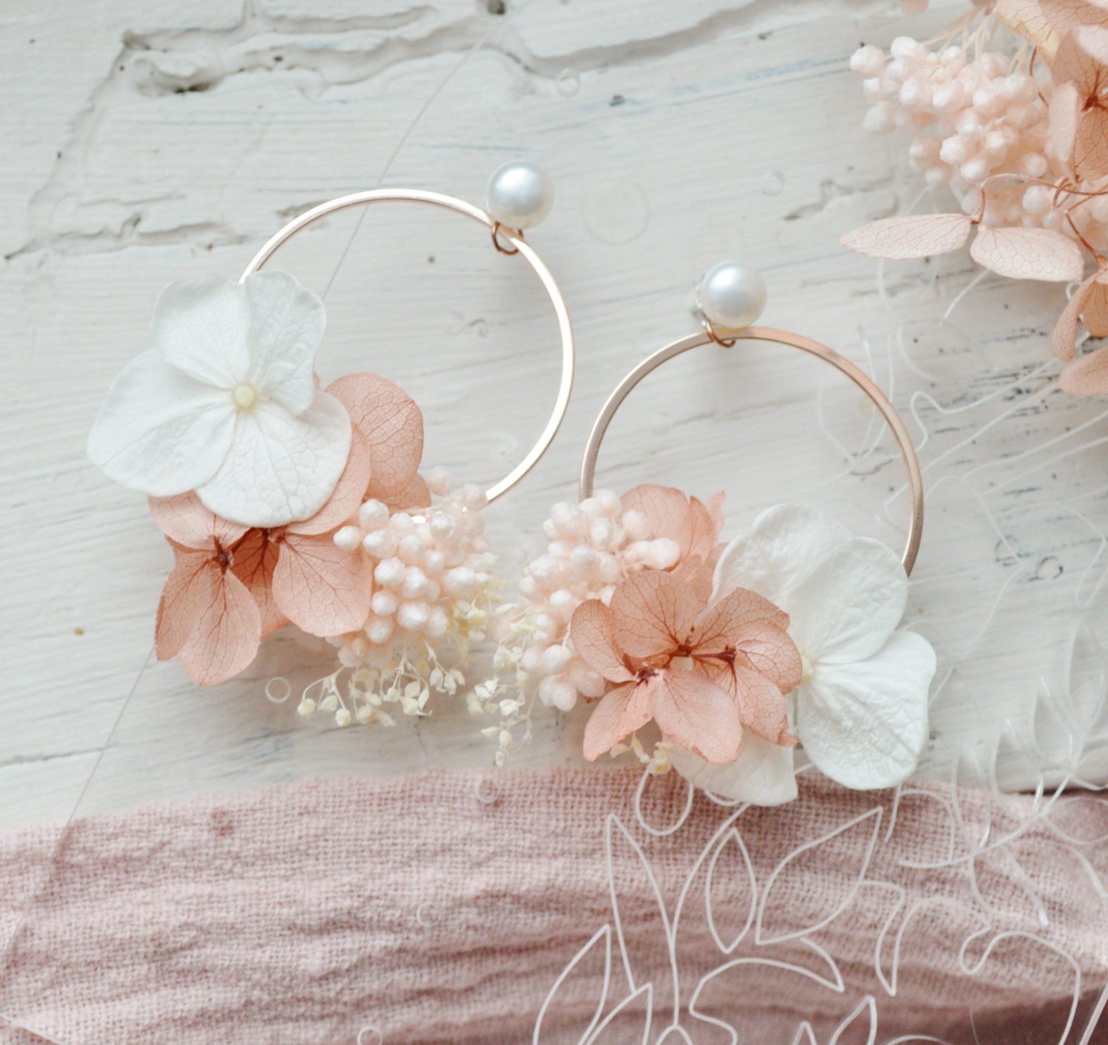 White Acrylic Periwinkle Multiple Flower Hoop Earrings | Salty – Salty  Accessories