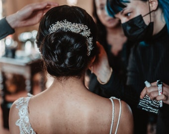 Lot de 3 pics à chignon gypsophile- épingle à chignon gypsophile éternel