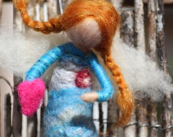 needle felted fairy