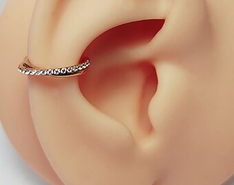 Titanium Helix Piercing gold-plated ear piercing ear cuff conch piercing segment ring hinge clicker tragus nickel-free 10 mm or 8 mm