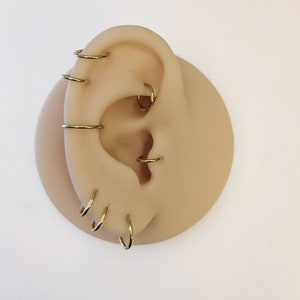 boucles d’oreilles fines boucles d’oreilles perçage d’oreille anneau de nez septum segment anneau 6 mm 8 mm 10 mm or argent rose hélice hélice conque cartilage boucle d’oreille tragus