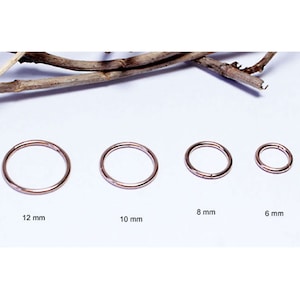 0.8 mm/ 1 mm/1.2 mm/1.6 mm Nose Piercing Segment Ring Septum Nose Ring Chest Lips Hinge Clicker Rose Gold on Surgeon Steel
