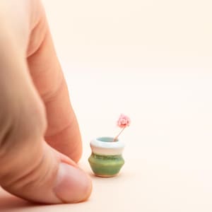 Delila green, white and turquoise mini vase