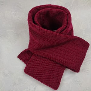 Wool scarf 180 cm Bordeaux knitted scarf winter scarf XXL long scarf winter scarf Christmas gift order warm scratch-free handmade