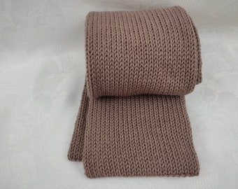 Knitted scarf long latte scratch-free wool scarf XXL brown winter scarf warm double-sided handmade gift soft to wear