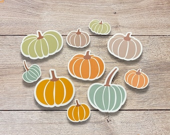 Pumpkin Vinyl Stickers | Set of 5 Vinyl Stickers | Glossy Finish | Fall Stickers | Seasonal Stickers | Fall Season Sticker | Autumn Stickers