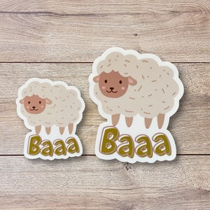 Sheep Vinyl Sticker | Glossy Finish | Waterproof | Die Cut Sticker | Laptop Sticker | Water Bottle Sticker | Cute Animal Sticker