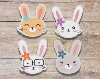 Bunny Rabbit Vinyl Sticker | Glossy Finish | Easter Bunny Sticker | Laptop Sticker | Water Bottle | Animal Sticker | Happy Easter Gift