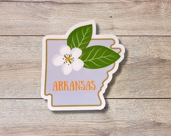 Arkansas State Flower Vinyl Sticker | Apple Blossom | Glossy or Matte Finish | State Flower | Laptop Sticker | Water Bottle Sticker | States