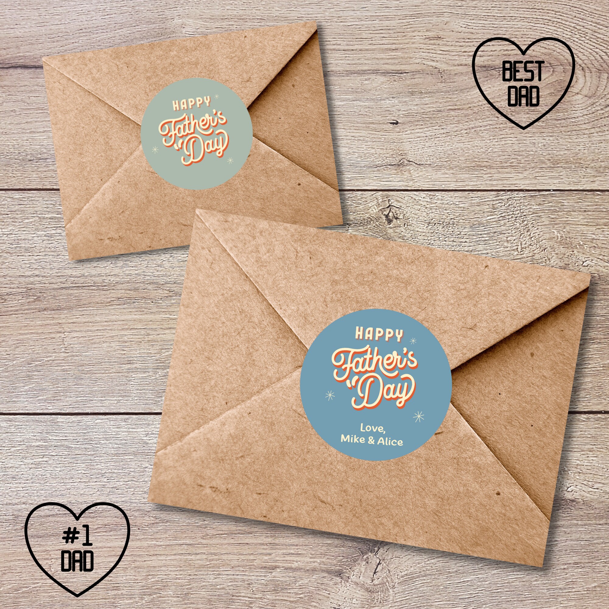 Personalized Father's Day Stickers, Father's Day Sticker, Custom Father ...