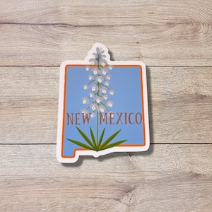 New Mexico State Flower Vinyl Sticker | Yucca | Glossy or Matte Finish | State Flower | Laptop Sticker | Water Bottle Sticker | States
