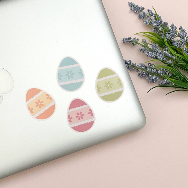 Easter Egg Vinyl Sticker, Easter Egg Basket Vinyl Sticker for Laptop ...