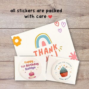 Personalized Unicorn Birthday Sticker, Magical Unicorn Birthday Goody Bag, Custom Birthday Label, Cute Kids Birthday Custom Label Stickers image 9