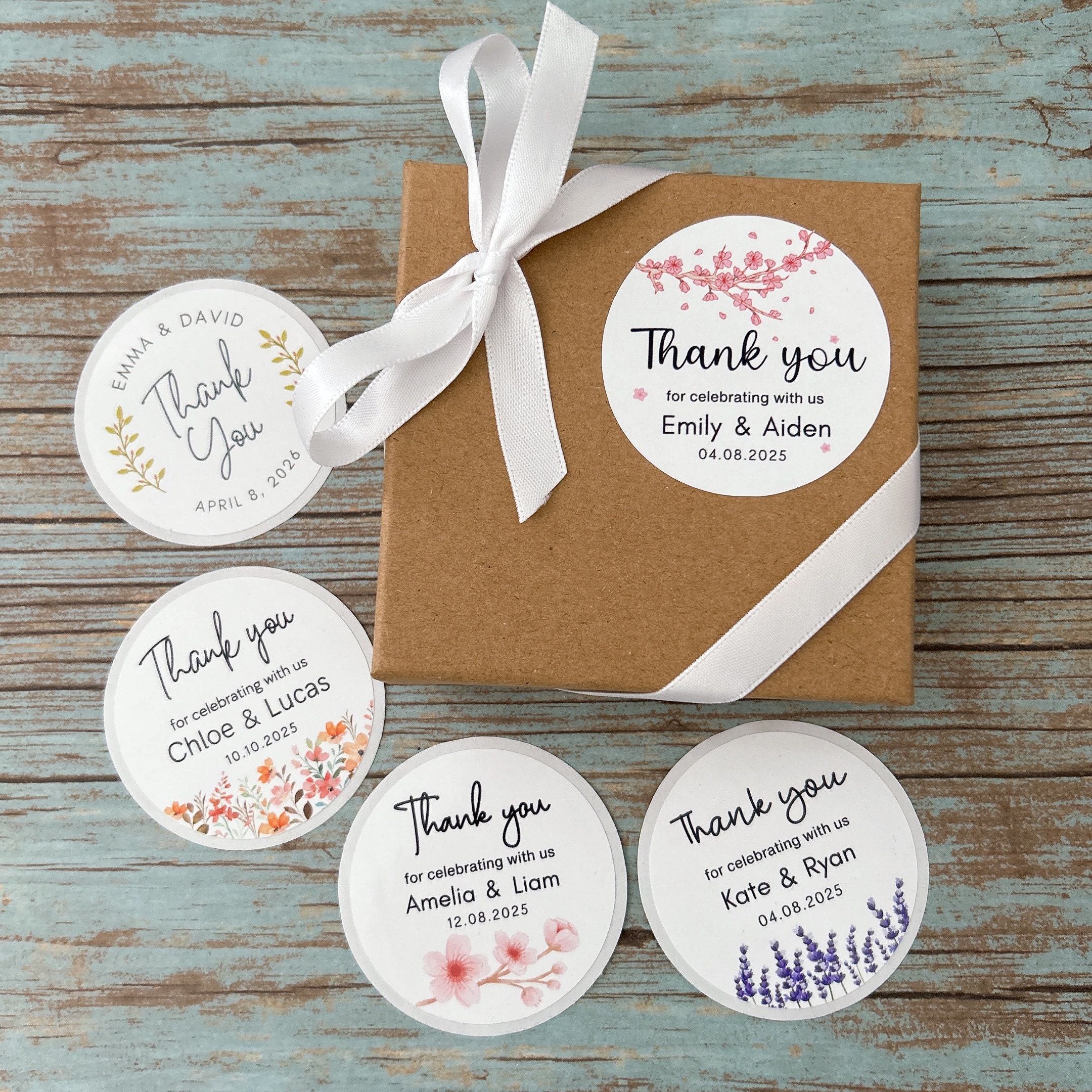 Sticker For Baridal Packing Floral Bridal Shower Favor Stickers, Custom Thank You Labels ...
